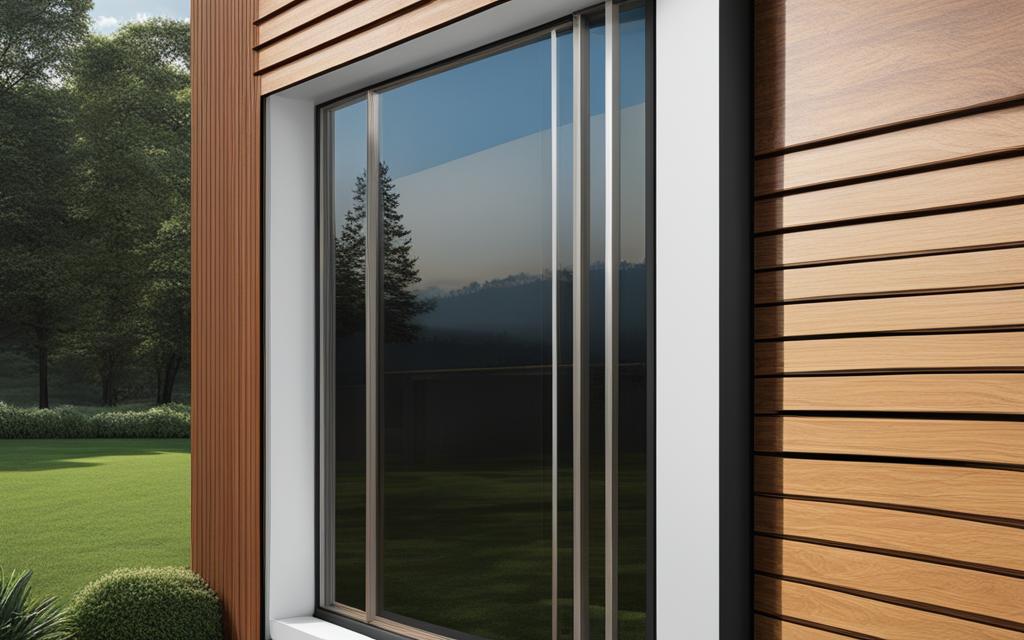 Ventana con perfil de Aluminio el cual tiene una mayor transmitancia térmica